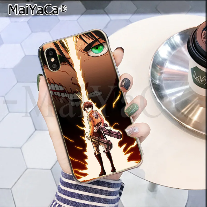 MaiYaCa attack on titan Крылья Свободы аниме восхитительный цветной телефон чехол для iPhone 8 7 6 6S Plus X XS max 10 5 5S SE XR