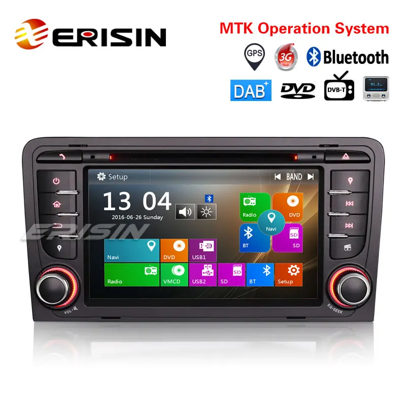 Erisin ES7147A Wince 6 0 2 Din 7 дюймовый автомобильный DVD плеер MTK GPS Sat Nav 3G DAB + Bluetooth система для