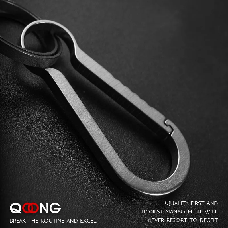 QOONG 2018 высокого качества Титан сплав брелок для ключей на цепочке Для женщин