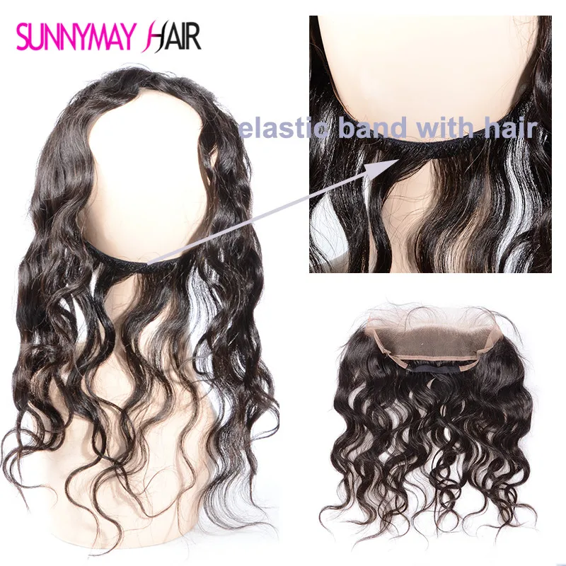 

New Style 360 Lace Frontal With Natural Hairline Natural Wave Brazilian 360 Lace Virgin Hair 13x2 Lace Band Frontal