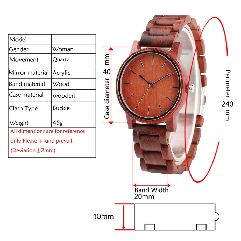 Светильник, деревянные часы для мужчин, Регулируемый красный ремешок из сандалового дерева, мужские часы, женские кварцевые наручные часы, Relogio Masculino