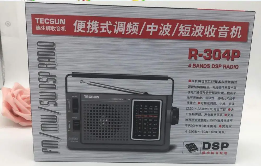 TECSUN R-304 R-304P Высокочувствительный fm-радио MW/SW радио приемник встроенный динамик для пожилых людей на открытом воздухе Высокое качество цифрового радио