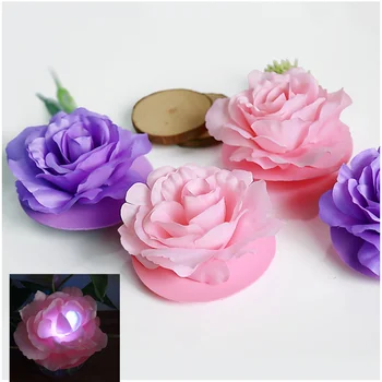

4pcs Romantic waterproof candle light for underwater garden floating pool flowers shanpe lamp wedding home decor