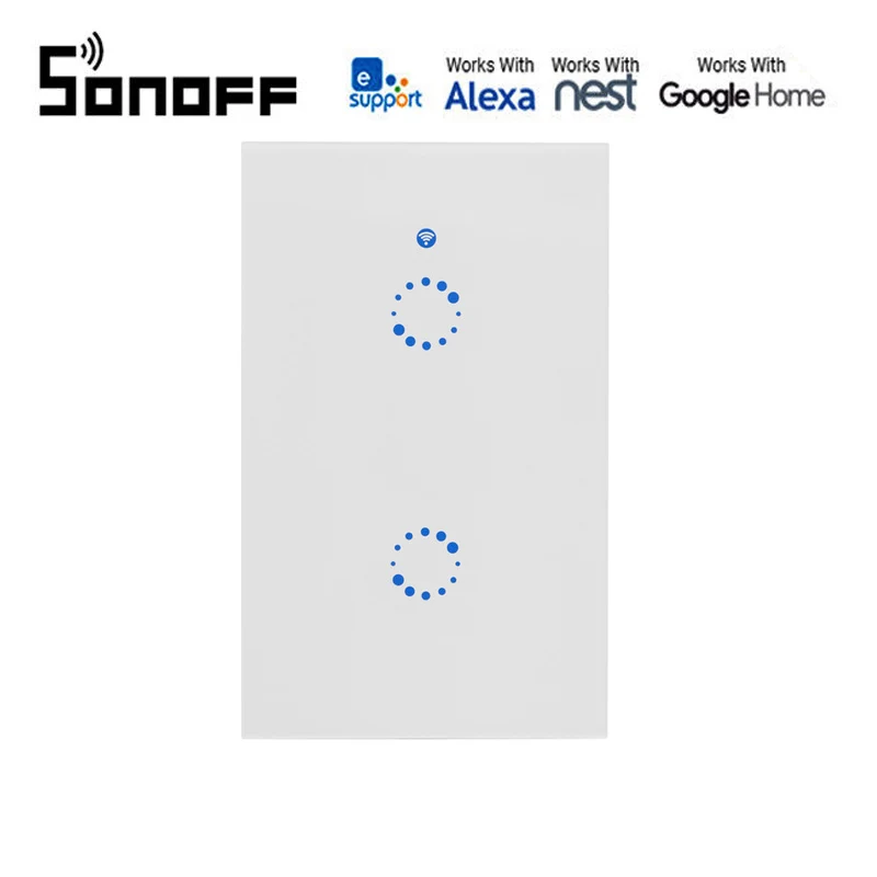 

Sonoff T1 Smart Wireless RF Touch Wall Light Control Switch US plug 315MHZ Receiver for Alexa/Google Home automation wifi switch