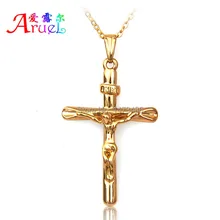 Unisex Colar gargantilha Colar de Jóias Mulheres homens corrente De ouro de Prata Pingentes colar & pingentes de crucifixo Cruz colar masculino(China)