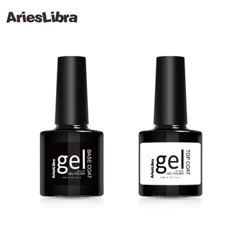 

AriesLibra 10 ml Nail Gel Polish Top Coat Top & Base Coat Foundation for Long Lasting Nail Gel Nails UV Gel Polish Nail Polish