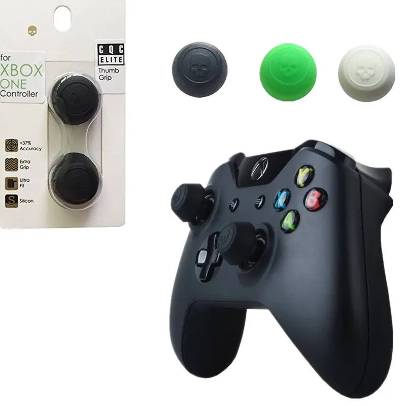 

For Xbox one Silicone Analog Thumb Caps For Xbox One Controller Skull & Co.CQC Elite Thumb Cover For Xbox One Gamepad