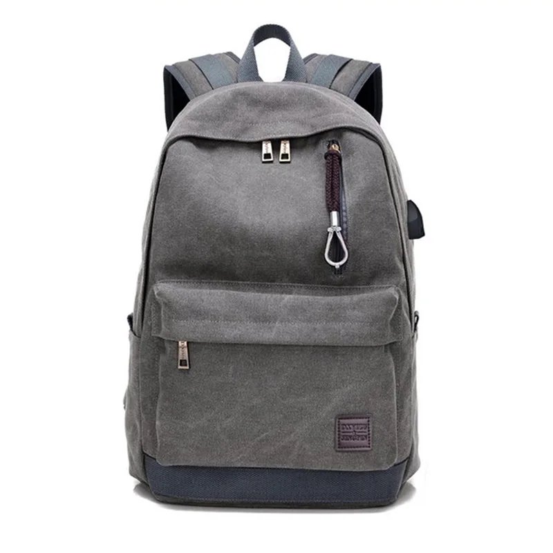 

Men Women Laptop Backpack Canvas Travel USB Charge Computer Anti-theft Shoulder Bag Casual Rucksack LBY2018