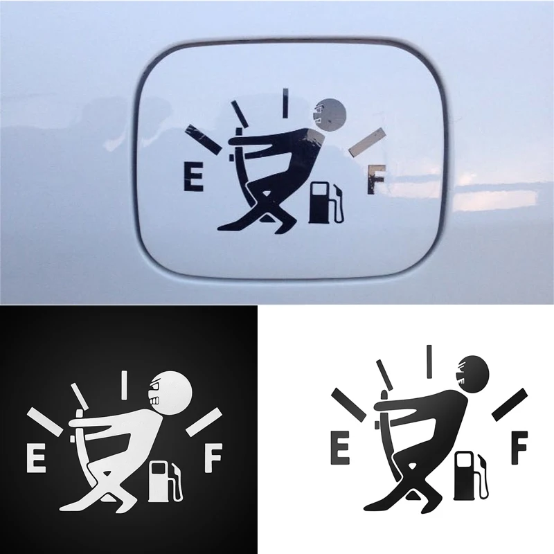 Universal Funny Car Sticker Pull Fuel Tank Pointer Car Styling Stickers To Full Hellaflush Reflective Vinyl Car Sticker Decal (6)