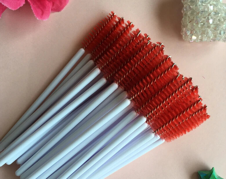 Cepillos de maquillaje desechables, fibra sintética, aplicadores de