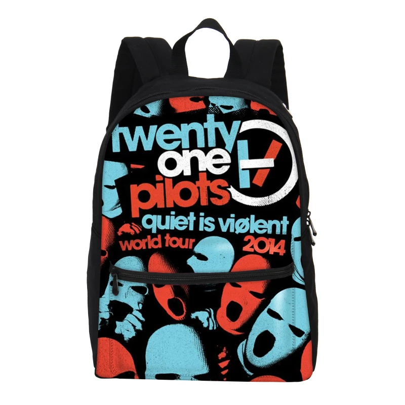 Рюкзак Twenty One Pilots с принтами, школьный рюкзак для детей, школьные сумки для подростков, для мальчиков и девочек, ранец, Детская сумка для книг, Mochila - Цвет: Лаванда