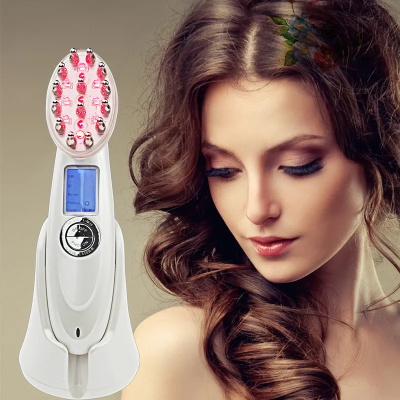 Stock! Anti Hair Loss Comb RF EMS Nurse LED Photon Laser ...