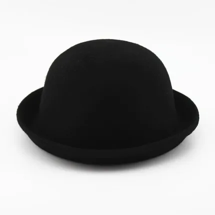 Винтажная модная шерстяная Женская милая женская шляпа трендовая шляпа Боулер Дерби фетровая шляпа мужская одежда