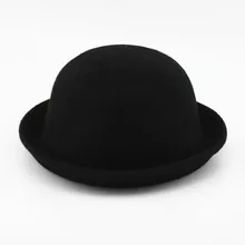 Винтажная модная шерстяная Женская милая женская шляпа трендовая шляпа Боулер Дерби фетровая шляпа мужская одежда