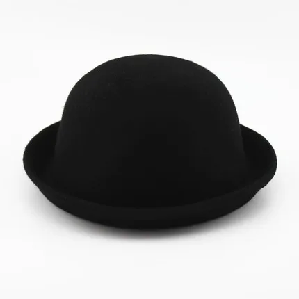 

Vintage Fashion Wool Women's Cute Lady Hat Trendy Bowler Derby Fedora Hat Men's Cloche