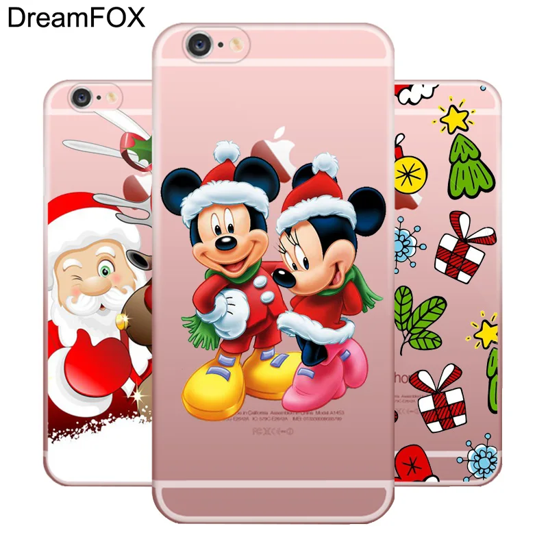 DREAMFOX N005 Christmas Cartoon Soft TPU Silicone Cover For Apple iPhone XR XS Max 8 X 7 6 6S Plus 5 5S SE 5C 4 4S Case |