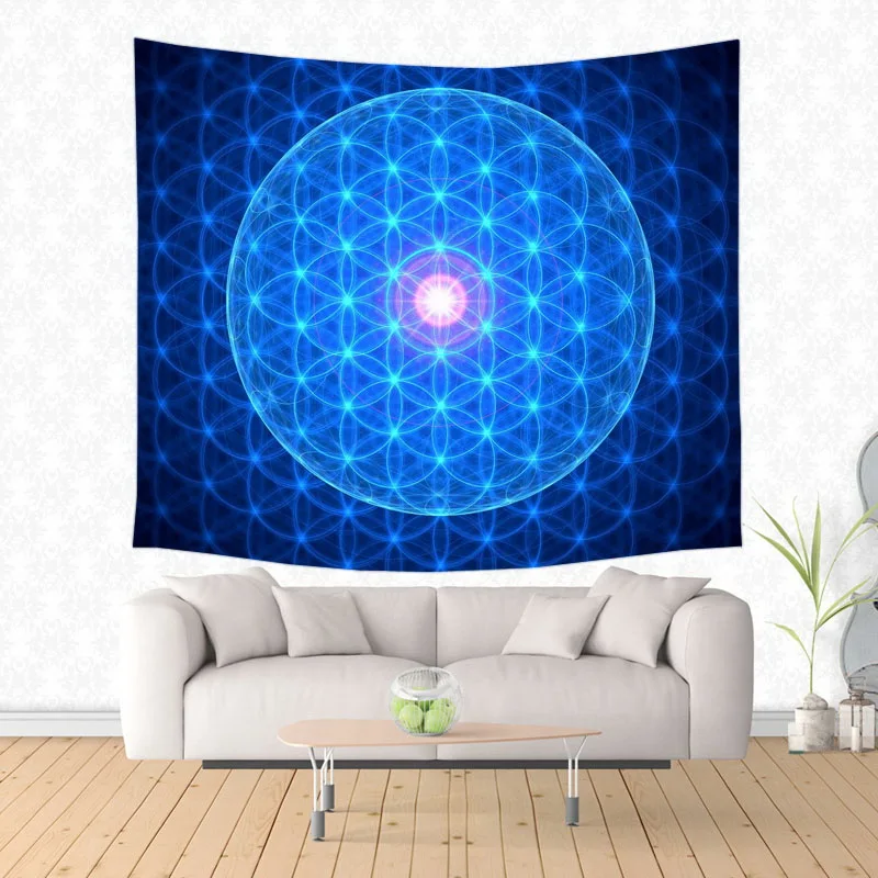 Flower Of Life Wall Hanging Tapestry For Bed Manta Yoga Mat Beach Blanket Camping Mattress Sleeping Pad