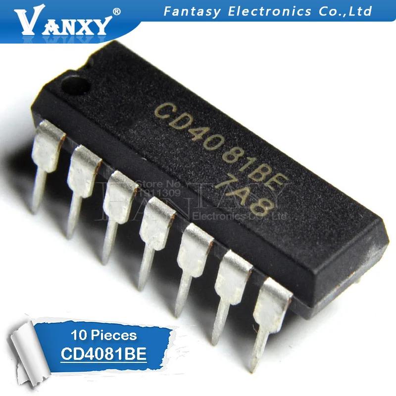 10 шт. CD4081BE DIP14 CD4081 DIP 4081 4081BE DIP-14 Новый и оригинальный IC (art.: 793cd21df) - 793cd21df