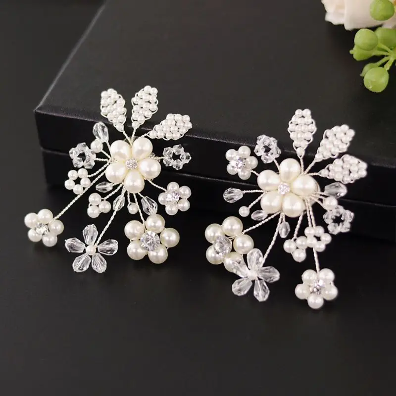 

Fashion Shoe Clip High Heel Decoration Handmade Imitation Pearl Beaded Shoes Ornament Wedding Shoe Buckle Charms Accessories