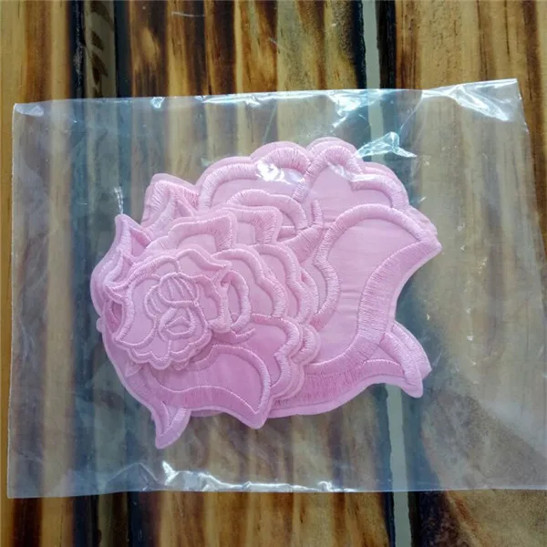 Lace Flowers Black White and Pink 3 sizes Iron on Cloth Patches - Buyers Show 9