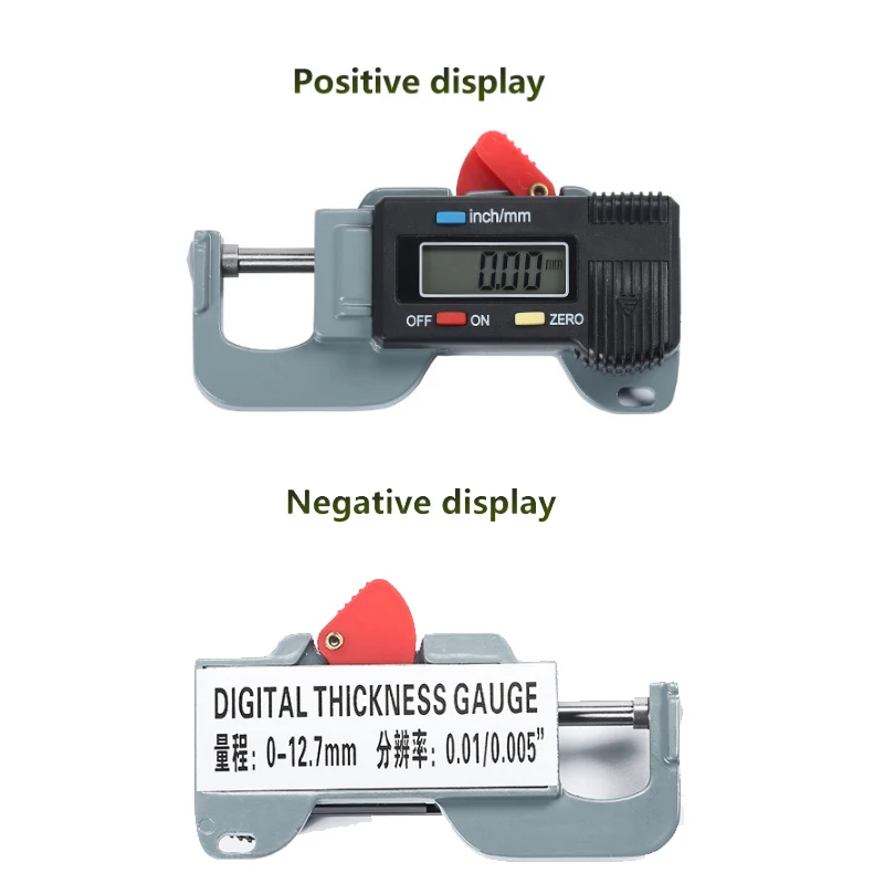 Точные цифровые Толщина датчик измерительный прибор тестер микрометра 0-12,7 мм 0,01 цифровой толщиномер
