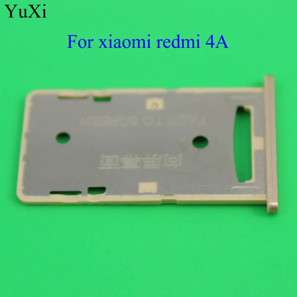 

YuXi for Xiaomi Redmi 4A Nano SIM/ Micro SIM Card Tray Holder Micro SD Card Slot Holder Adapter Phone Repair Spare Parts gold