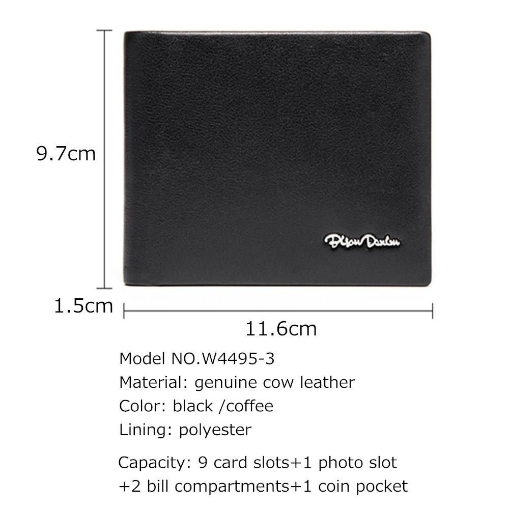 BISON DENIM Men Wallet Genuine Leather Wallet Male Multifunctional Card Holder Wallet Coin Purse Standard Short Wallet W4495 BISON DENIM Men Wallet Genuine Leather Wallet Male Multifunctional Card Holder Wallet Coin Purse Standard Short Wallet W4495