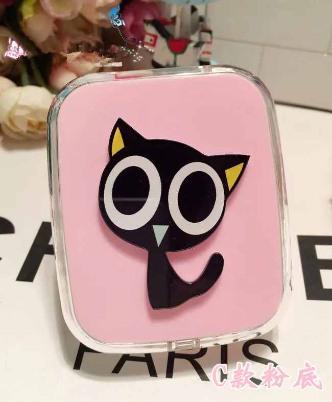LIUSVENTINA DIY акриловый милый портативный черный кошачий чехол для контактных линз