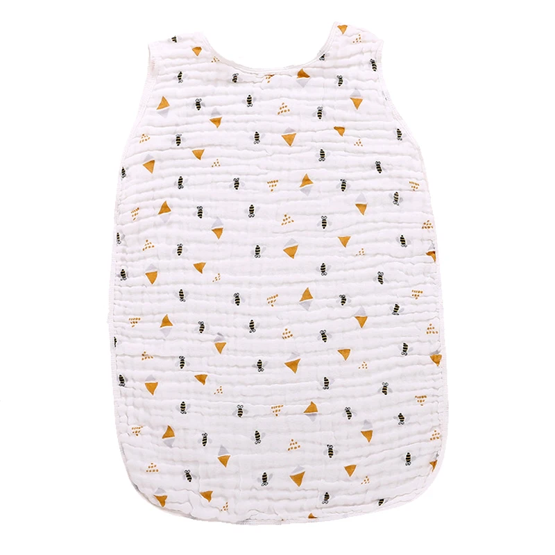 Детский спальный мешок 3 слоя со спальным мешком муслин Одеяло с уплотненным мягким слоем жилет Тип хлопок марлевые пеленки для новорожденных Детские спальные мешки для сна sacks