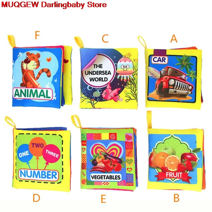

Cartoon Animals Baby Cloth Book Intelligence Development Learn Picture Cognize Book Fun Funny Interesting Toys Kid Birthday Gift