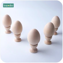 Bopobo качество еды DIY Незавершенное Деревянное яйцо и яйцо стаканчик высокий деревянный пасхальное яйцо куриные яйца Монтессори и Вальдорф вдохновил бусины