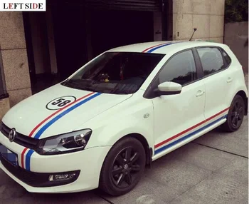 

LEFT SIDE Car Stickers HD Inkjet Stripes Engraving Racing Speed Sport Decal Decor Waterproof Vinyl Sport Sticker Decals