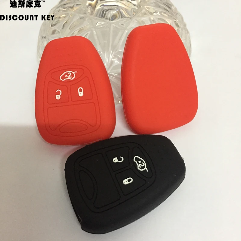 3 кнопки силиконовый чехол для CHRYSLER 300 PT Cruiser Sebring Dodge caliber Nitro Jeep Compass Liberty
