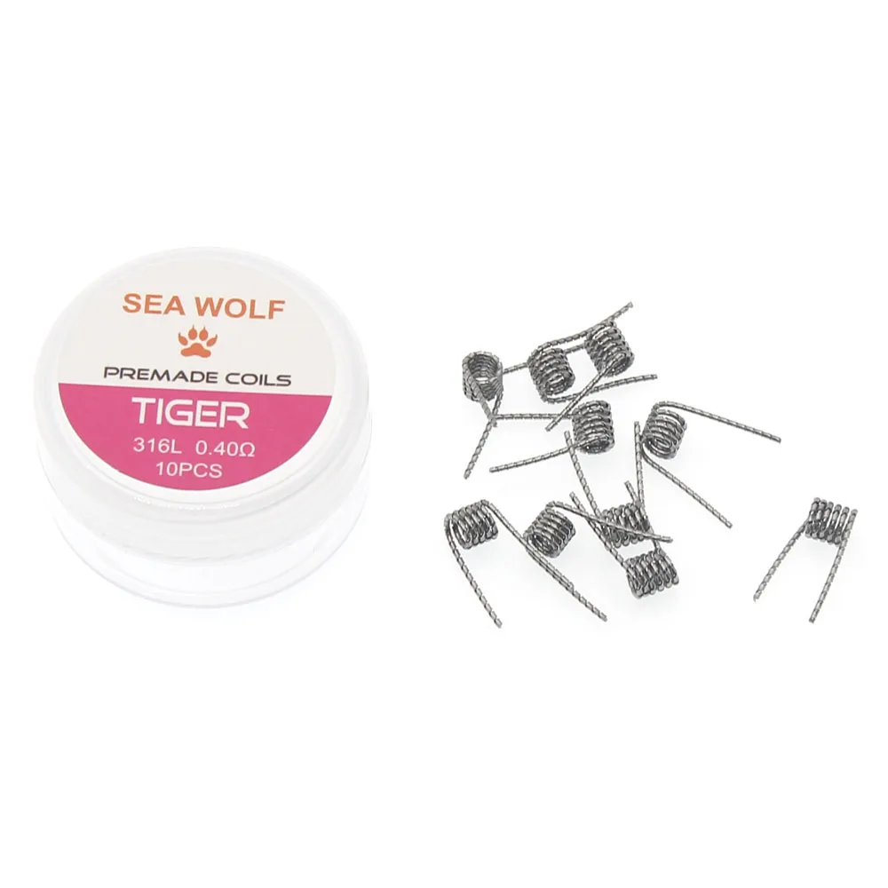 10 шт. готовая катушка SEA WOLF SS316L Alien/Fused Clapton / для RDA RTA атомайзера самодельная