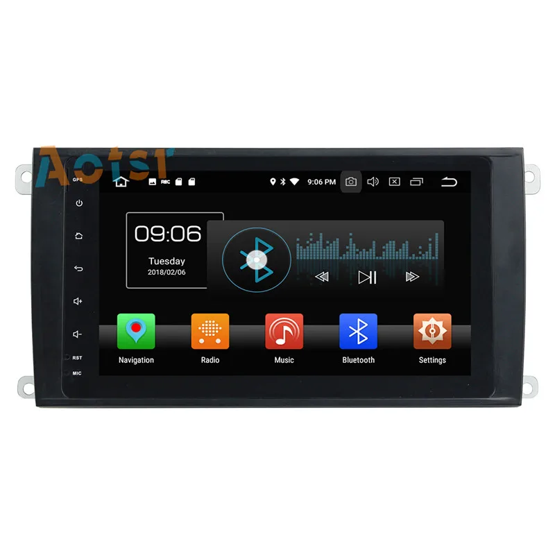 Cheap IPS Screen Android 8.0 4+32G Car multimedia dvd player head unit For Porsche Cayenne 2003 - 2010 GPS Navigation radio autostereo 6