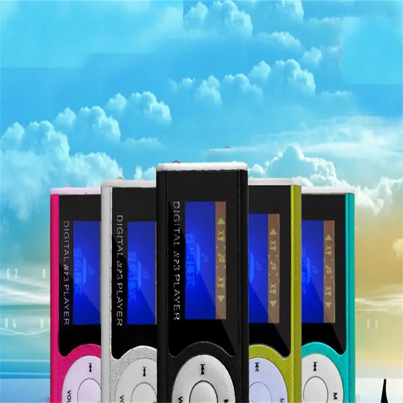 USB мини Клип MP3 плеер ЖК экран Поддержка 16 Гб Micro SD TF карта с наушниками и кабель