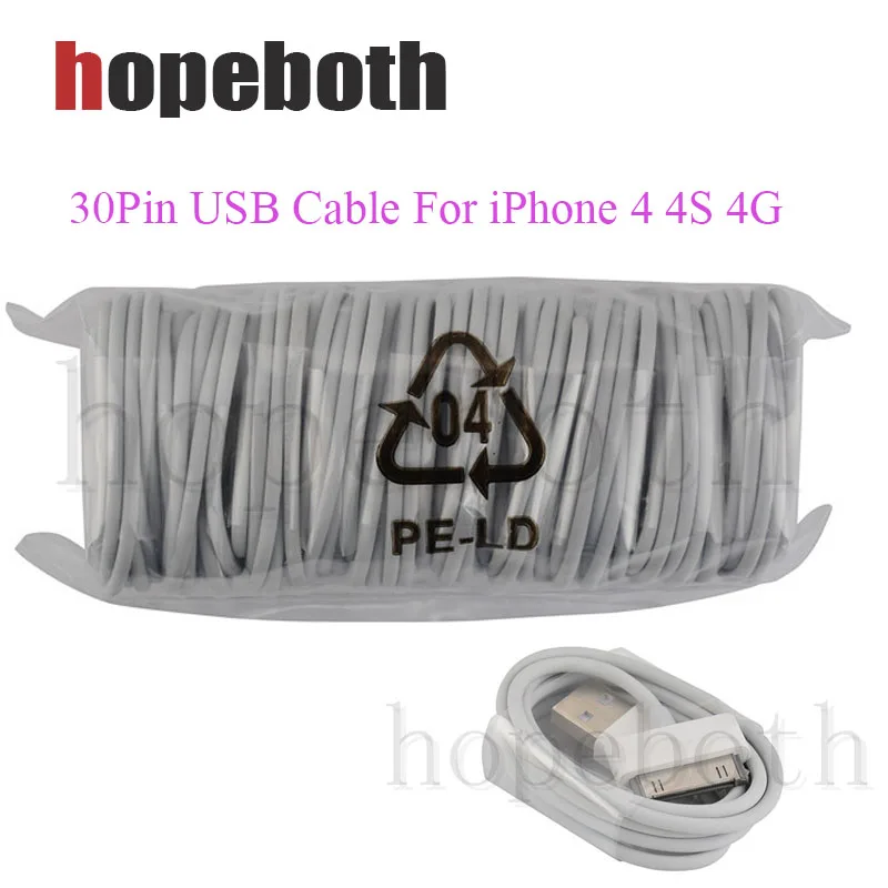Белый Цвет для iPhone4 30 контактный кабель USB синхронизация данных Зарядное