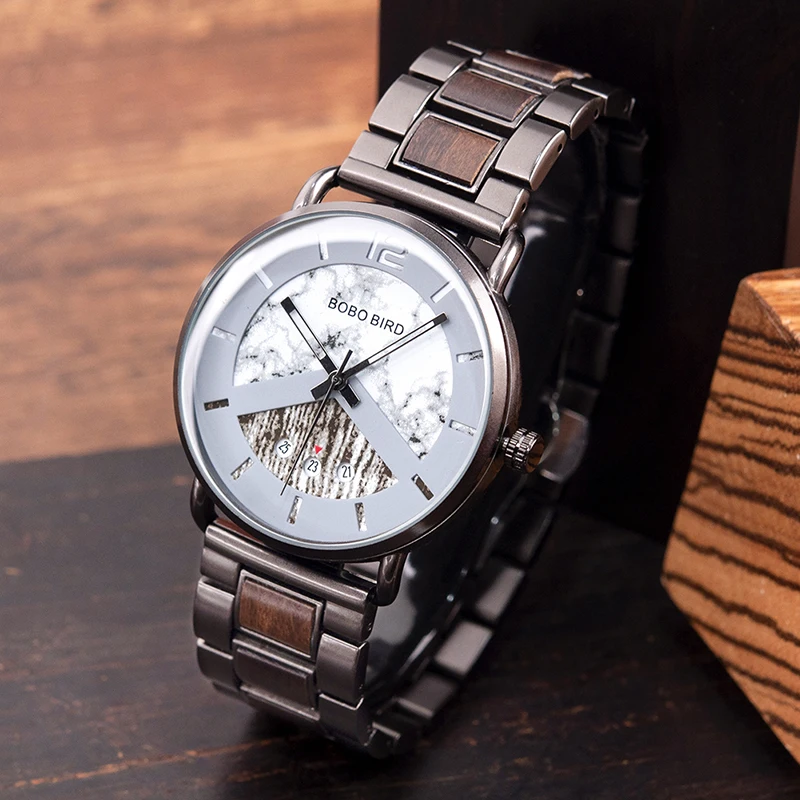 BOBO BIRD Men Watch Auto Date Luxury Wood Chronograph New Design Special Watches Great Gifts Custom Clock Dropshipping C-nR30