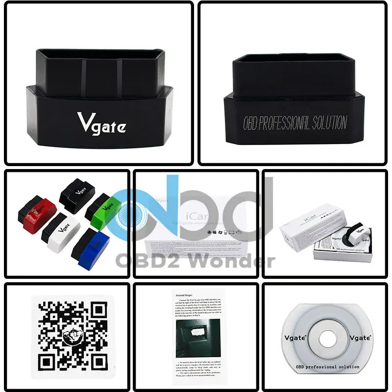 Оригинальный Icar Vgate ELM327 Wifi ICAR3 OBDII Интерфейс аппаратный V1.5 ELM 327 Wi FI OBD2