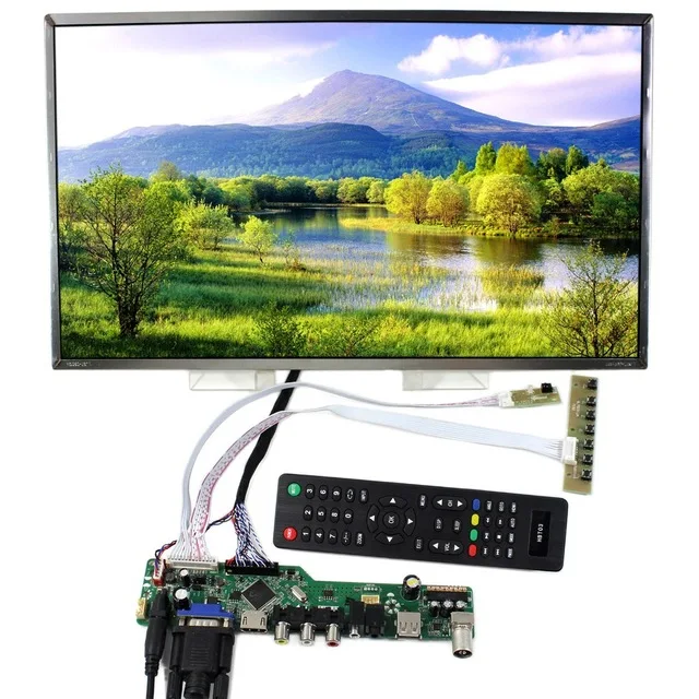 Комплект для LP156WH4(TL)(C1) ТВ AV lcd светодиодный 1366X768 15," 40pin LVDS экран панель HDMI USB контроллер плата драйвер дистанционного VGA