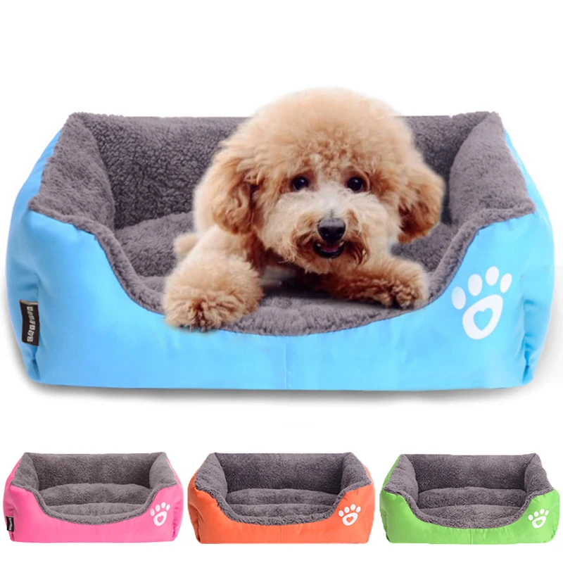 Pet Bed Summer Rectangle Candy Colored Dogs Beds Soft Warm Pet House
