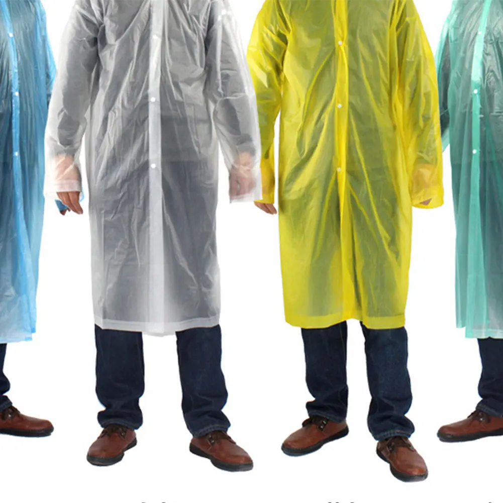

Disposable Poncho Raincoat Hiking Camping Emergency Waterproof Travel Hooded