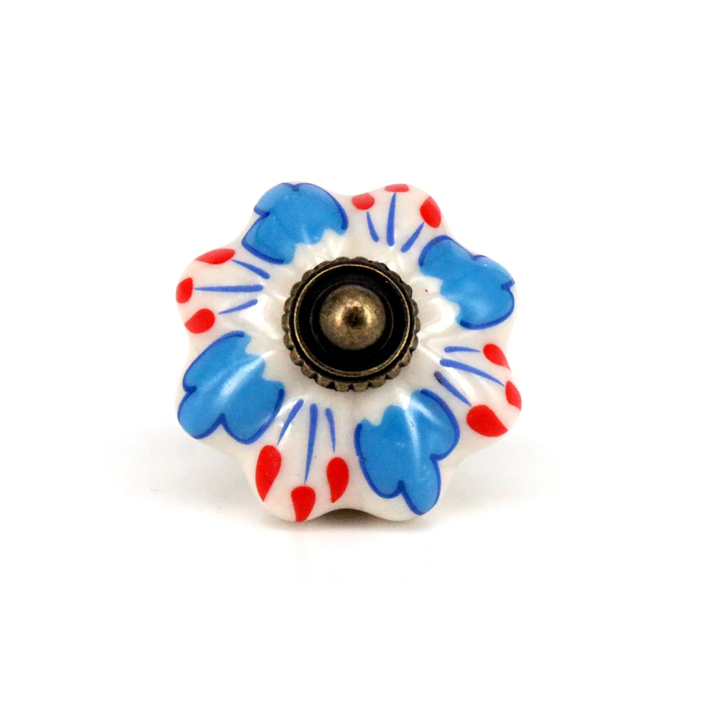 6 قطع اليد رسمت السيراميك الأطفال مجلس الوزراء درج مقبض و مقبض خزانة الأثاث الباب الأجهزة خزانة مضمد التأثيرات