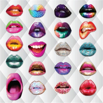 

20Pcs Lips Mouth Lip Gloss Funny Shape DIY Photobooth Props Birthday Party Decorations Adult Wedding Decoration Photo Props. Q