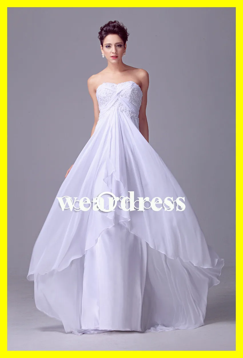 Plus Size Casual Wedding Dresses Beachy Short White With Long Trains Princess Floor-Length Court Train Pleat Scoop 2015 Discount | Свадьбы и