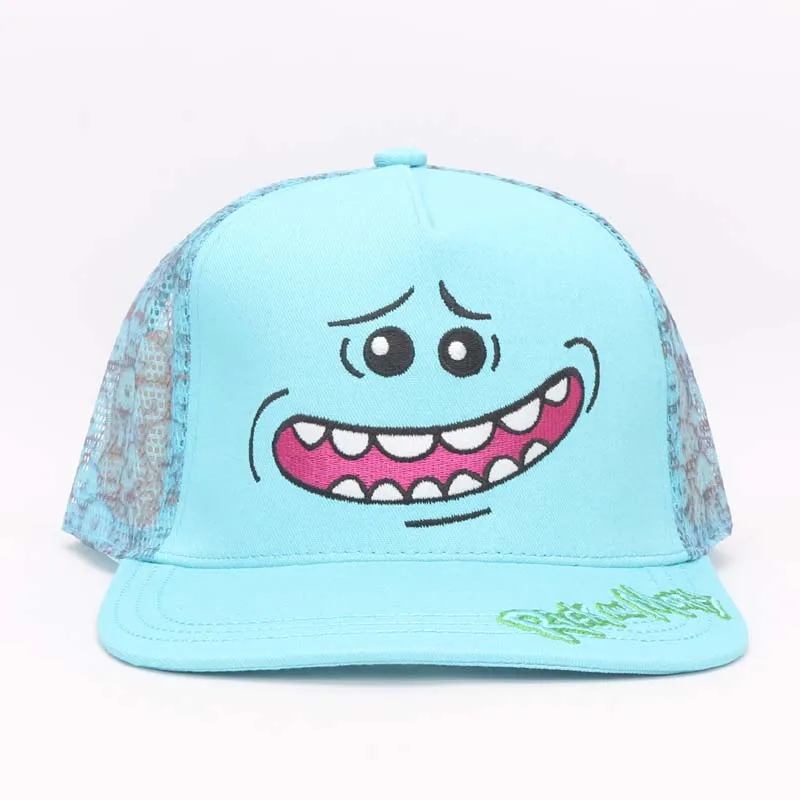 Мультфильм Рик и шапка Морти мистер Meeseeks причудливый Регулируемый Casquette бейсболка хип-хоп Snapback кепки s головные уборы