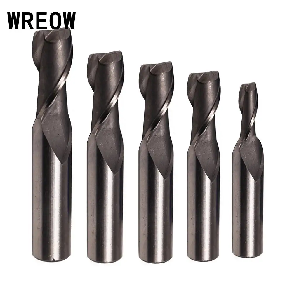 

1Pcs 2 Flutes HSS Straight Shank Diameter 4/6/8/10/12 mm Milling Cutter Router Bit Milling Cutter Tools