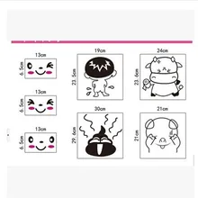 7 шт. наборы для ванной комнаты Мультфильм Чистка для купания стеклянная плитка декоративные наклейки на стену экологически Съемные Наклейки на сиденья унитаза