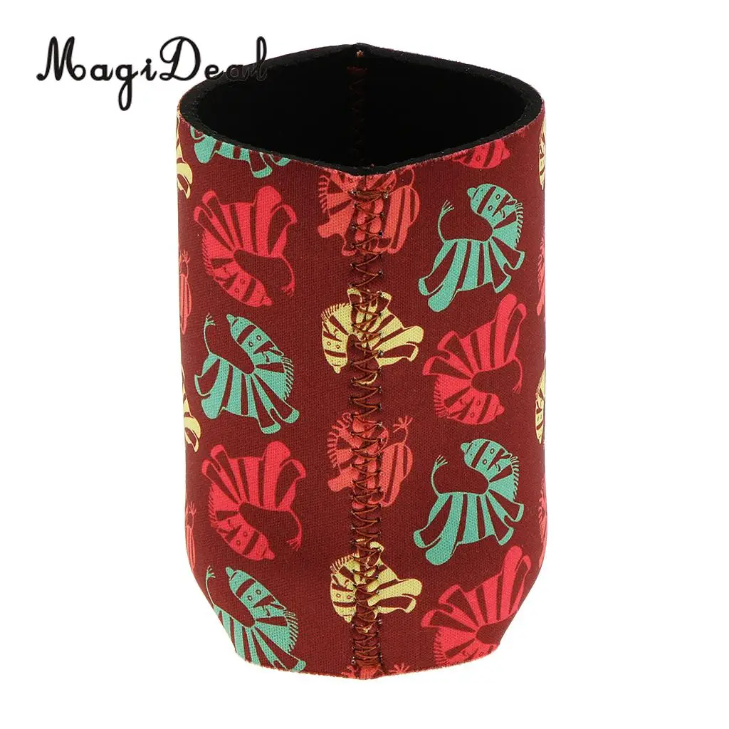 Cute Animal Puppy Zebra Prints Neoprene Beer Can Cooler Sleeve Insulated Reusable Coffee Cup Sleeve