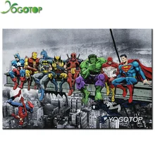 

YOGOTOP 5D DIY Diamond Embroidery Superheroes cartoon Square Rhinestone Sets Full Diamond Painting Cross Stitch Needlework ZB667
